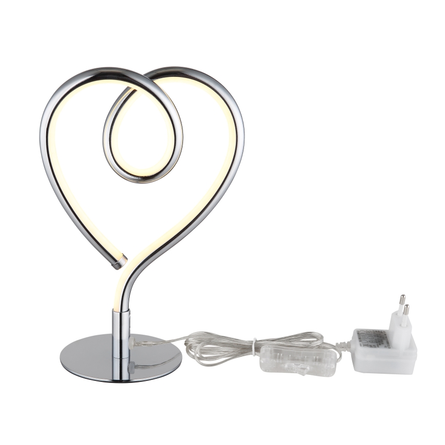 Lampă LED de masă Globo LED/6W/230V crom lucios