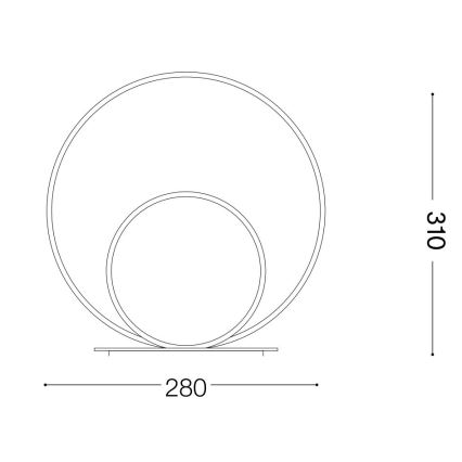 Lampă LED de masă Ideal Lux OZ LED/22W/230V CRI 90 negru