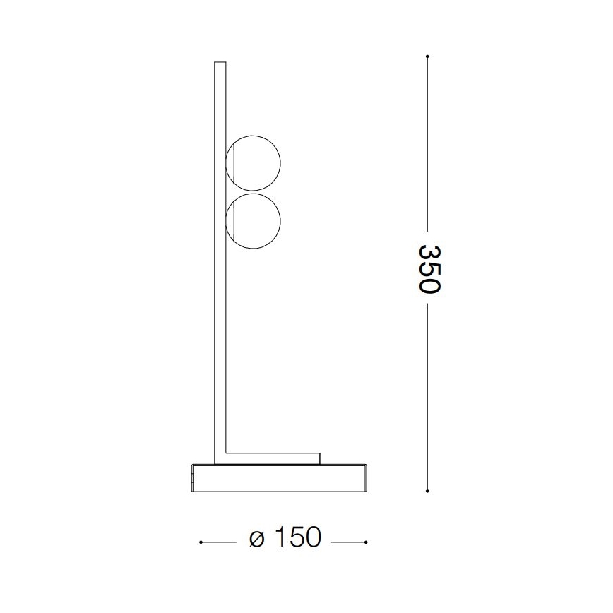 Lampă LED de masă Ideal Lux PING PONG 2xLED/3W/230V CRI 90 negru