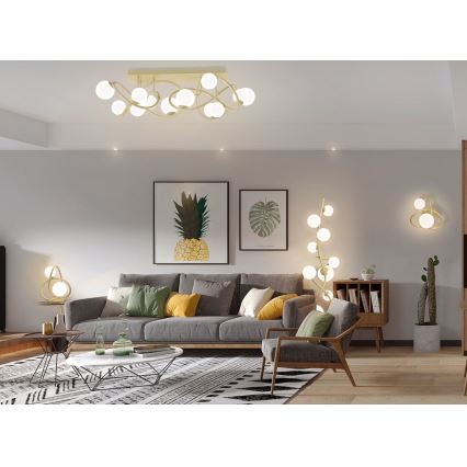 Lampă LED de masă NANCY Wofi 8014-201 2xG9/3,5W/230V auriu/alb