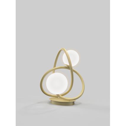 Lampă LED de masă NANCY Wofi 8014-201 2xG9/3,5W/230V auriu/alb