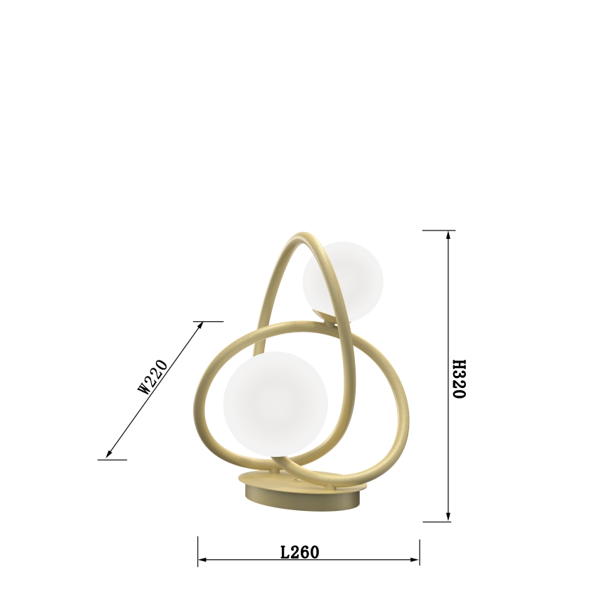 Lampă LED de masă NANCY Wofi 8014-201 2xG9/3,5W/230V auriu/alb