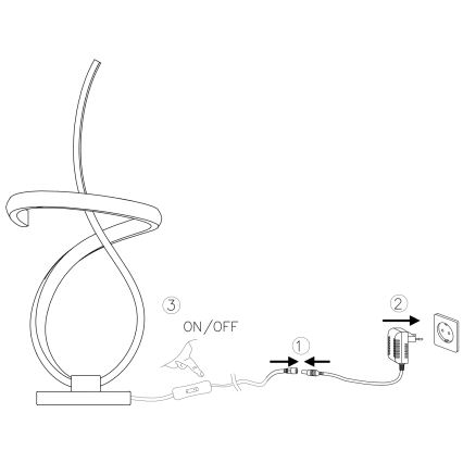 Lampă LED de masă ONLI KIRA LED/12W/230V 4000K 38,5 cm auriu