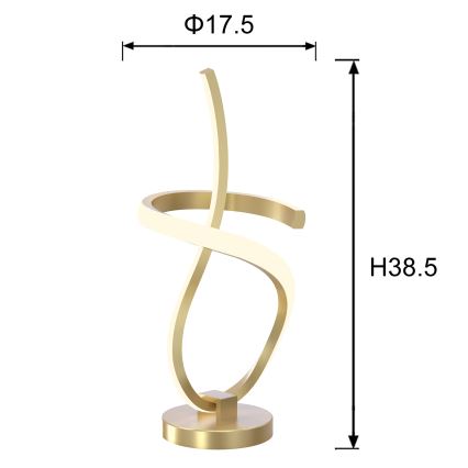 Lampă LED de masă ONLI KIRA LED/12W/230V 4000K 38,5 cm auriu