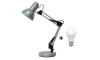 Lampă LED de masă ROMERO 1xE27/10W/230V argintie Brilagi