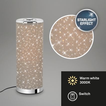 Lampă LED de masă STARRY SKY 1xGU10/5W/230V maro Briloner 7334-011