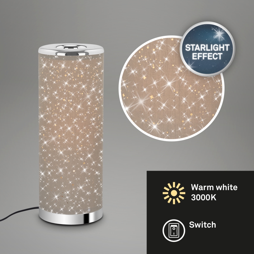 Lampă LED de masă STARRY SKY 1xGU10/5W/230V maro Briloner 7334-011