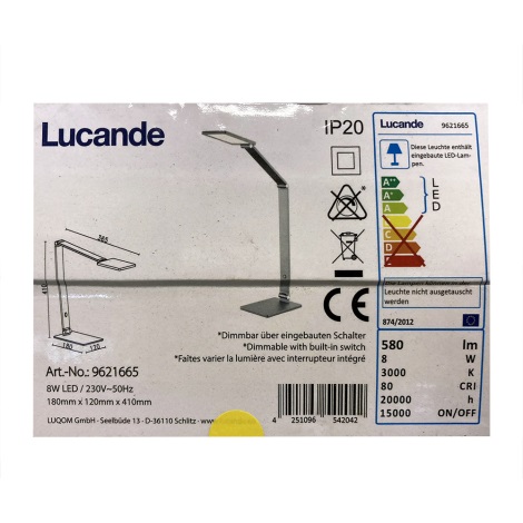 Lampă LED de masă tactilă dimabilă MION LED/8W/230V Lucande