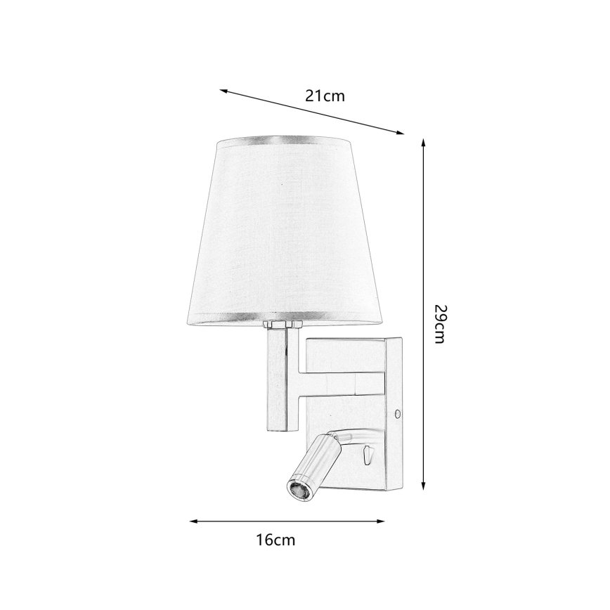 Lampă LED de perete Brilagi DEYA 1xE14/40W/230V + LED/3W in/auriu