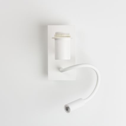 Lampă LED flexibilă de perete Brilagi NUBILA 1xE27/25W/230V + LED/3W alb/maro deschis