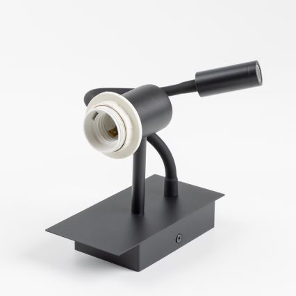 Lampă LED flexibilă de perete Brilagi NUBILA 1xE27/25W/230V + LED/3W negru/roșu Pompeian