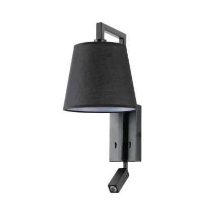 Lampă LED de perete Brilagi RAYA 1xE14/40W/230V + LED/3W negru
