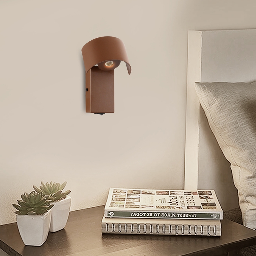Lampă LED de perete Brilagi VASTO LED/3W/230V maro