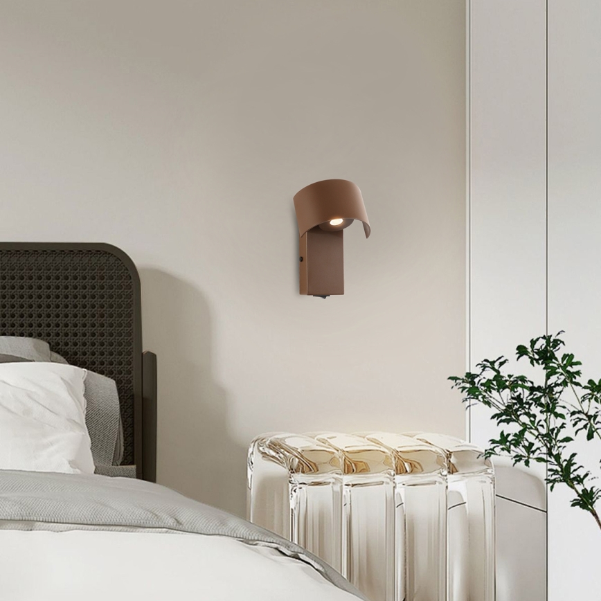 Lampă LED de perete Brilagi VASTO LED/3W/230V maro