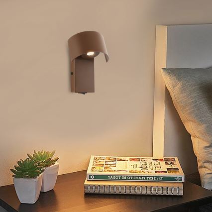 Lampă LED de perete Brilagi VASTO LED/3W/230V maro