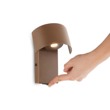 Lampă LED de perete Brilagi VASTO LED/3W/230V maro