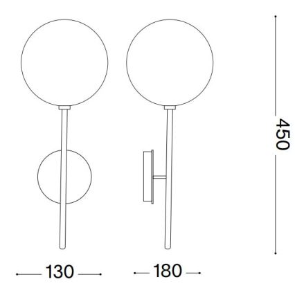 Lampă LED de perete Ideal Lux EQUINOXE 1xG4/2W/230V crom lucios/transparent