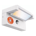 Lampă LED de perete pentru exterior cu senzor de mișcare și senzor de amurg LED/25W/230V 3000/4000/6500K IP54 albă