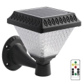 Lampă LED de perete solară dimabilă LED/0,8W/5,5V 3000/4000/6400K IP44 + telecomandă