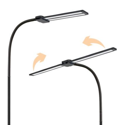 Lampă LED de podea dimabilă TEILO, 14W, 230V, 3000/4000/6000K, neagră