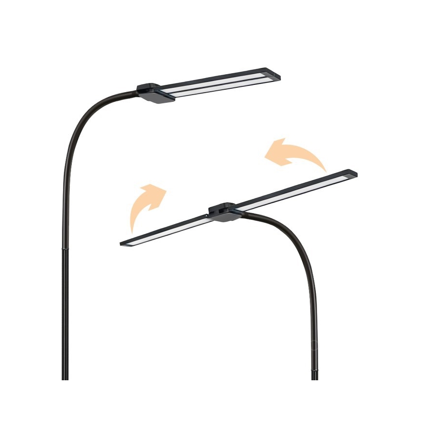 Lampă LED de podea dimabilă TEILO, 14W, 230V, 3000/4000/6000K, neagră