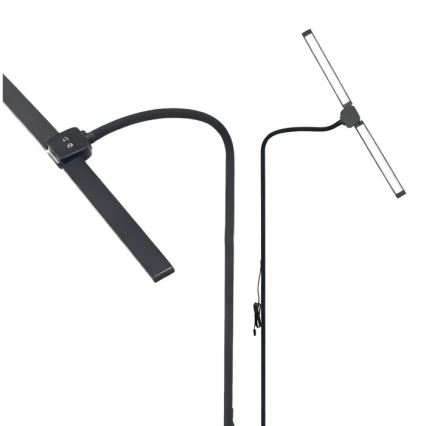 Lampă LED de podea dimabilă TEILO, 14W, 230V, 3000/4000/6000K, neagră