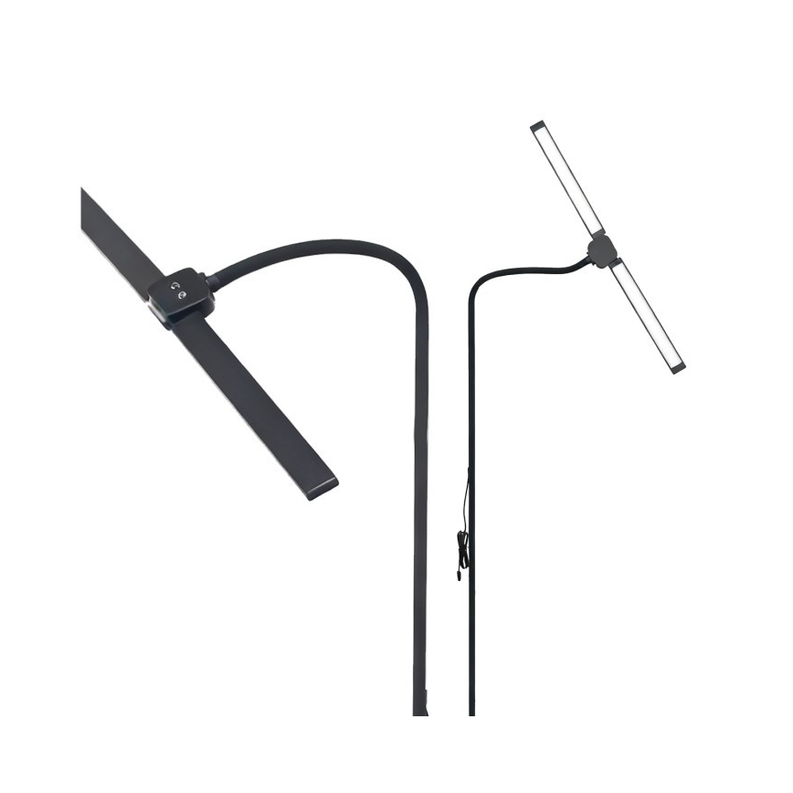 Lampă LED de podea dimabilă TEILO, 14W, 230V, 3000/4000/6000K, neagră