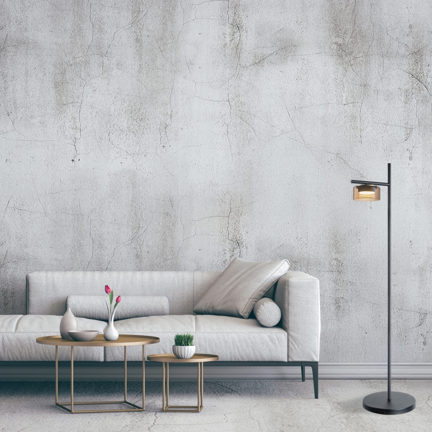 Lampă LED de podea OFELIA 1xGX53/6W/230V negru/bej