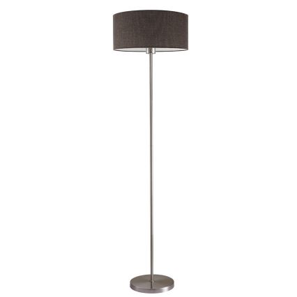 Lampă LED de podea TUNJA 1xE27/20W/230V Ø 38 cm crom mat/maro