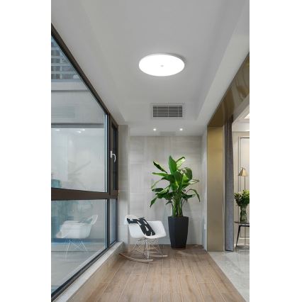 Plafonieră LED cu senzor de amurg și de mișcare MORETTI LED/24W/230V Ø 30 cm IP40 6500K