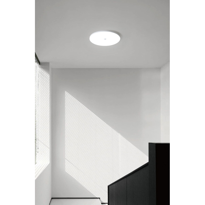 Plafonieră LED cu senzor de amurg și de mișcare MORETTI LED/24W/230V Ø 30 cm IP40 6500K