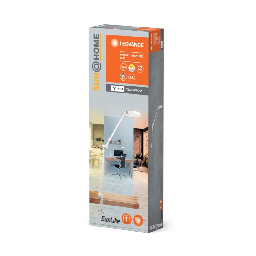 Lampă LED dimabilă cu clemă SUN@HOME LED/15W/230V 2200-5000K CRI 95 Wi-Fi Ledvance