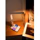 Lampă LED de masă dimabilă cu încărcare fără fir Qi și USB REGINA LED/8,5W/230V alb Brilagi
