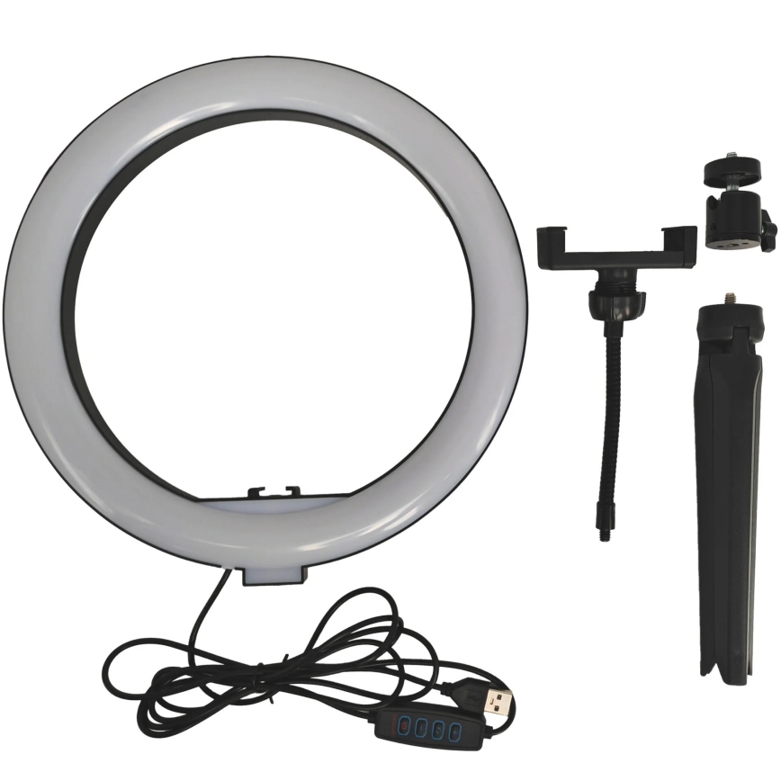 Lampă LED dimabilă cu trepied și suport pentru vloguri LED/10W/5V 2700-6500K