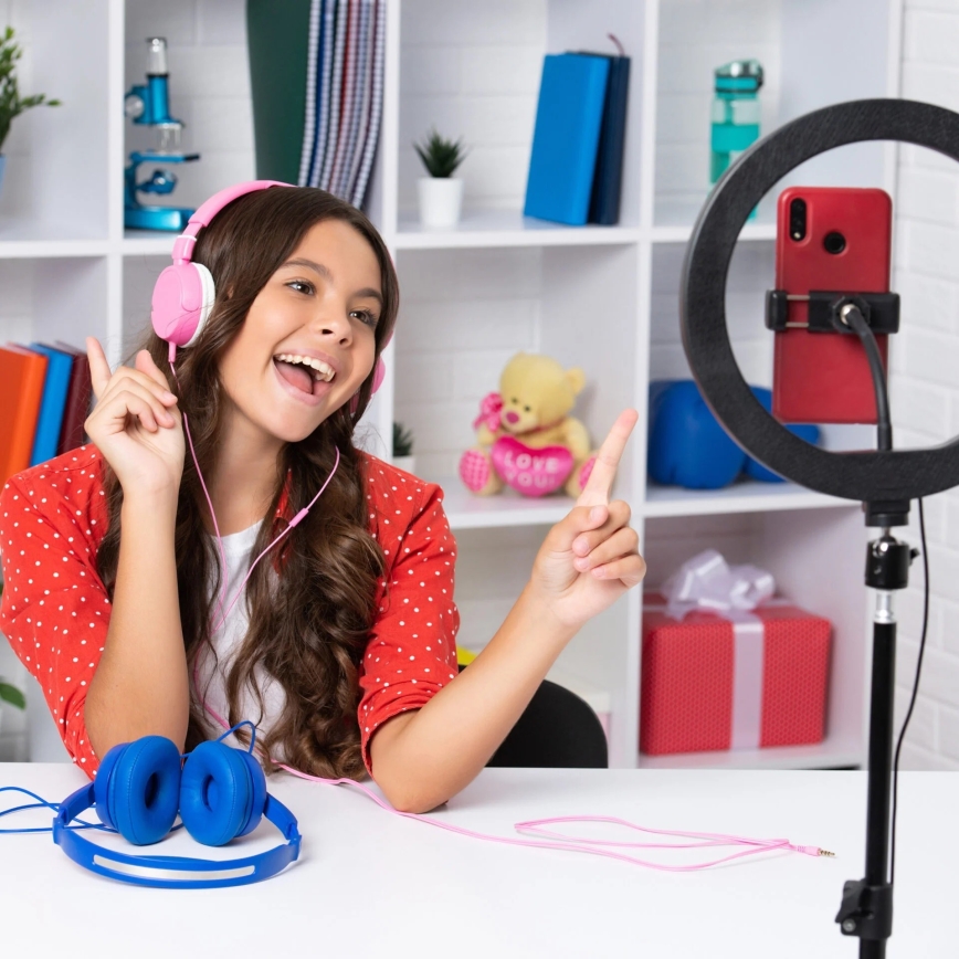 Lampă LED dimabilă cu trepied și suport pentru vloguri LED/15W/5V 2700-6500K