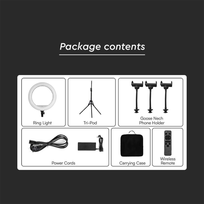 Lampă LED dimabilă cu trepied și suport pentru vloguri LED/55W/230V CRI 90 + telecomandă