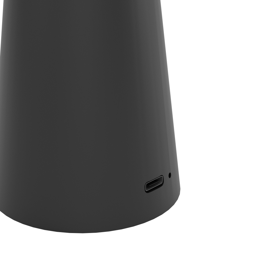 Lampă LED tactilă dimabilă de exterior Eglo 2,8W/5V 5200mAh IP54 negru