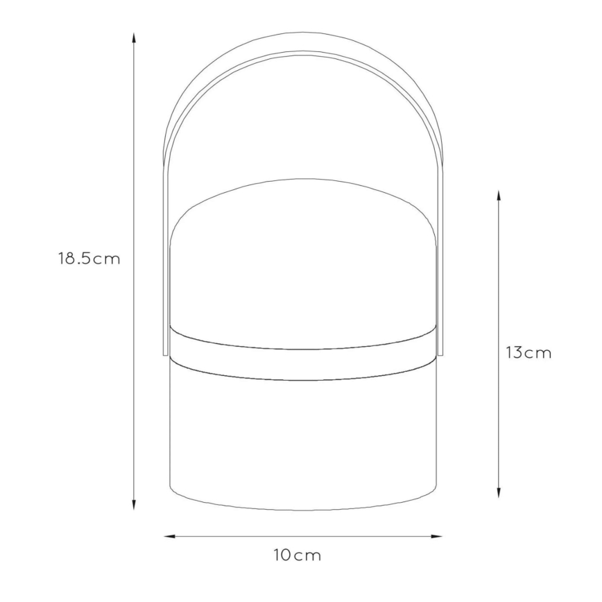 Lampă LED dimabilă de exterior Lucide 06802/01/30 LITTLE JOE LED/0,3W/3,7V USB IP44 680 mAh negru