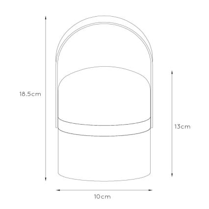 Lampă LED dimabilă de exterior Lucide 06802/01/43 LITTLE JOE LED/0,3W/3,7V USB IP44 680 mAh portocaliu