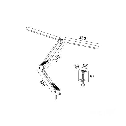 Lampă LED dimabilă de masă BRILAGI VARIO LED/15W/230V 3000-6000K negru