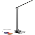 Lampă LED dimabilă de masă cu USB LED/7,5W/230V 3000K/4000K/5500K antracit
