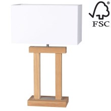Lampă LED dimabilă de masă HAKON 1xE27/40W+2xLED/7,5W/230V oak – certificat FSC