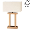 Lampă LED dimabilă de masă HAKON 1xE27/40W+ 2xLED/7,5W/230V stejar – certificat FSC
