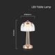Lampă LED tactilă reîncărcabilă dimabilă de masă LED/1W/5V 3000-6000K 1800 mAh roz-auriu