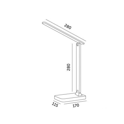 Lampă LED dimabilă de masă NOBLITE N LED/7W/230V 3000/4000/6500K alb