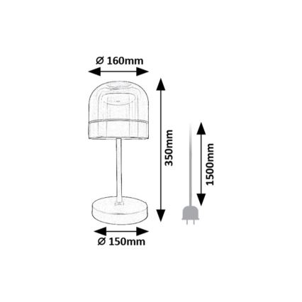 Lampă LED dimabilă de masă Rabalux LED/13W/230V 3000/4000/6000K
