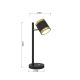 Lampă LED dimabilă de masă Wofi 8003-104S TOULOUSE LED/10W/230V negru/auriu