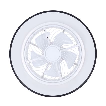 Brilagi - Lampă de tavan LED reglabilă cu ventilator, 30W/230V, 3000–6500K, Ø 50 cm, negru + telecomandă