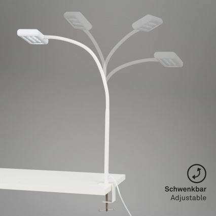 Lampă LED flexibilă de masă cu clemă Brilo TRASNA LED/7,5W/230V alb