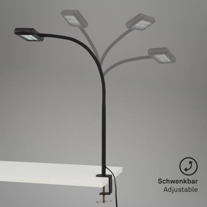 Lampă LED flexibilă de masă cu clemă Brilo TRASNA LED/7,5W/230V negru